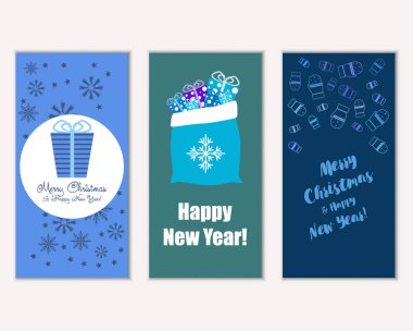 Mutlu Noeller ve mutlu yeni yıl tebrik kartları   