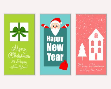 Mutlu Noeller ve mutlu yeni yıl tebrik kartları   