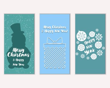 Mutlu Noeller ve mutlu yeni yıl tebrik kartları  