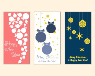 Mutlu Noeller ve mutlu yeni yıl tebrik kartları  