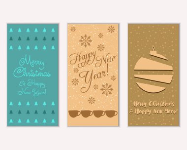 Mutlu Noeller ve mutlu yeni yıl tebrik kartları   