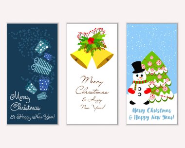 Mutlu Noeller ve mutlu yeni yıl tebrik kartları  