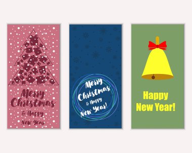 Mutlu Noeller ve mutlu yeni yıl tebrik kartları  