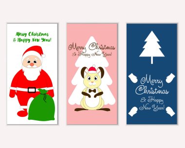 Mutlu Noeller ve mutlu yeni yıl tebrik kartları   