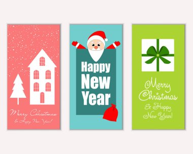 Mutlu Noeller ve mutlu yeni yıl tebrik kartları   