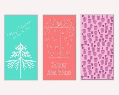 Mutlu Noeller ve mutlu yeni yıl tebrik kartları   