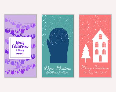 Mutlu Noeller ve mutlu yeni yıl tebrik kartları   