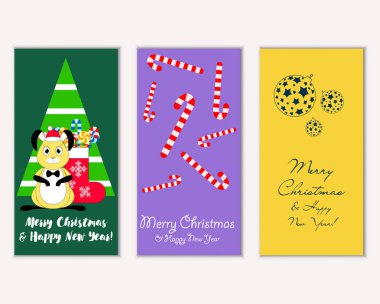 Mutlu Noeller ve mutlu yeni yıl tebrik kartları   