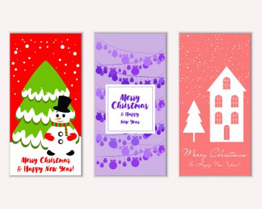Mutlu Noeller ve mutlu yeni yıl tebrik kartları   