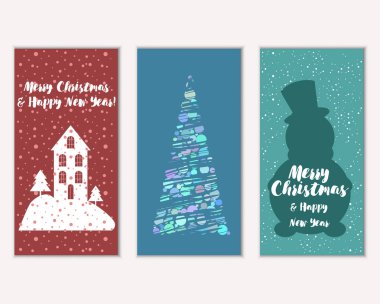 Mutlu Noeller ve mutlu yeni yıl tebrik kartları  