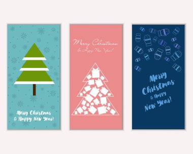 Mutlu Noeller ve mutlu yeni yıl tebrik kartları   