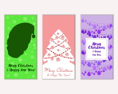 Mutlu Noeller ve mutlu yeni yıl tebrik kartları  