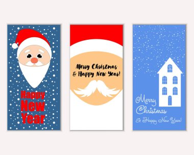 Mutlu Noeller ve mutlu yeni yıl tebrik kartları  