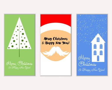 Mutlu Noeller ve mutlu yeni yıl tebrik kartları  