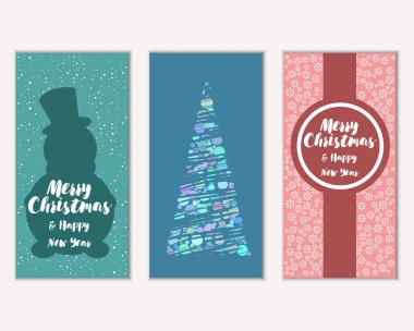 Mutlu Noeller ve mutlu yeni yıl tebrik kartları  