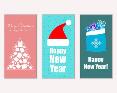Mutlu Noeller ve mutlu yeni yıl tebrik kartları   