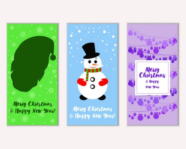 Mutlu Noeller ve mutlu yeni yıl tebrik kartları  