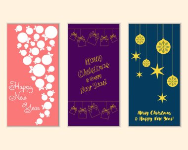 Mutlu Noeller ve mutlu yeni yıl tebrik kartları  