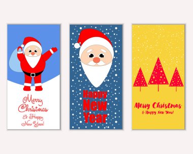 Mutlu Noeller ve mutlu yeni yıl tebrik kartları   