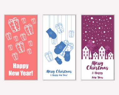Mutlu Noeller ve mutlu yeni yıl tebrik kartları    
