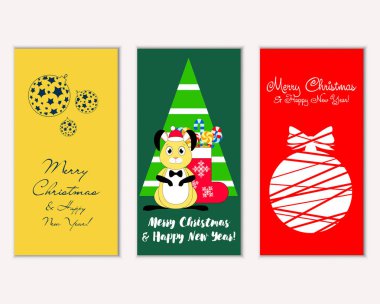 Mutlu Noeller ve mutlu yeni yıl tebrik kartları   