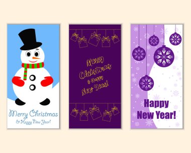 Mutlu Noeller ve mutlu yeni yıl tebrik kartları  