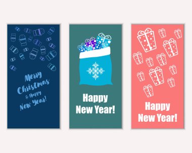 Mutlu Noeller ve mutlu yeni yıl tebrik kartları   