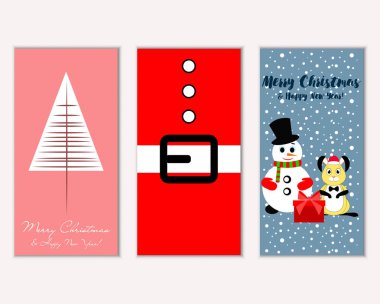 Mutlu Noeller ve mutlu yeni yıl tebrik kartları   