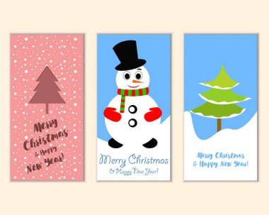 Mutlu Noeller ve mutlu yeni yıl tebrik kartları  