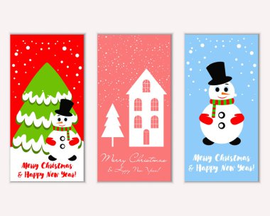 Mutlu Noeller ve mutlu yeni yıl tebrik kartları   