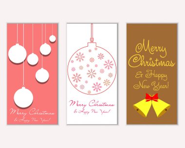 vektör çizim kış tatil tebrik kartları