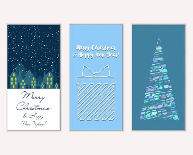 Mutlu Noeller ve mutlu yeni yıl tebrik kartları  