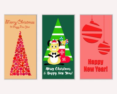 Mutlu Noeller ve mutlu yeni yıl tebrik kartları   