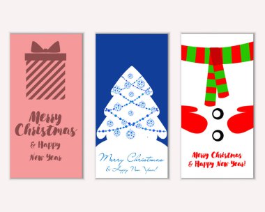 Mutlu Noeller ve mutlu yeni yıl tebrik kartları  