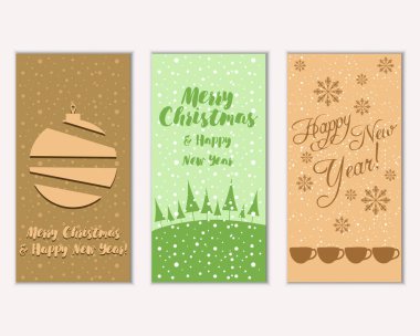 Mutlu Noeller ve mutlu yeni yıl tebrik kartları   