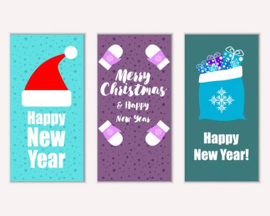 Mutlu Noeller ve mutlu yeni yıl tebrik kartları   