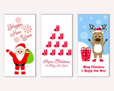 Mutlu Noeller ve mutlu yeni yıl tebrik kartları   