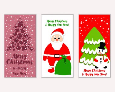 Mutlu Noeller ve mutlu yeni yıl tebrik kartları  