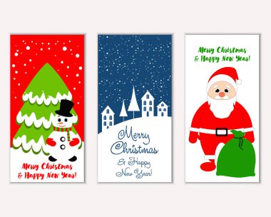 Mutlu Noeller ve mutlu yeni yıl tebrik kartları  