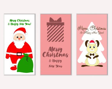 Mutlu Noeller ve mutlu yeni yıl tebrik kartları   