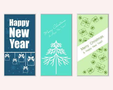 Mutlu Noeller ve mutlu yeni yıl tebrik kartları   