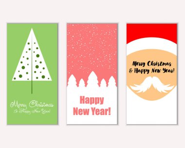 Mutlu Noeller ve mutlu yeni yıl tebrik kartları  