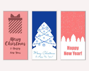 Mutlu Noeller ve mutlu yeni yıl tebrik kartları  