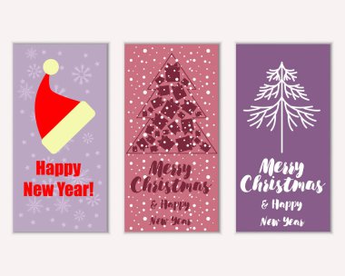 Mutlu Noeller ve mutlu yeni yıl tebrik kartları  