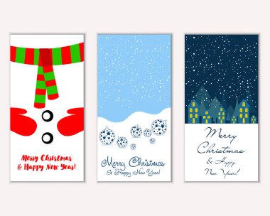 Mutlu Noeller ve mutlu yeni yıl tebrik kartları  