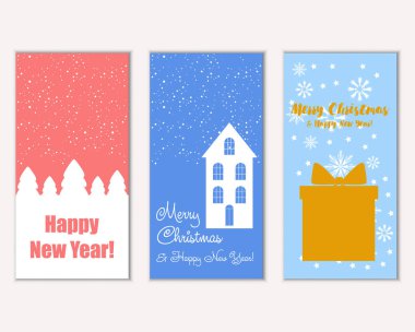 Mutlu Noeller ve mutlu yeni yıl tebrik kartları  