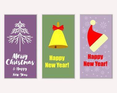 Mutlu Noeller ve mutlu yeni yıl tebrik kartları  