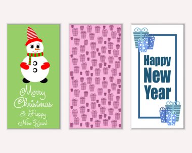 Mutlu Noeller ve mutlu yeni yıl tebrik kartları   
