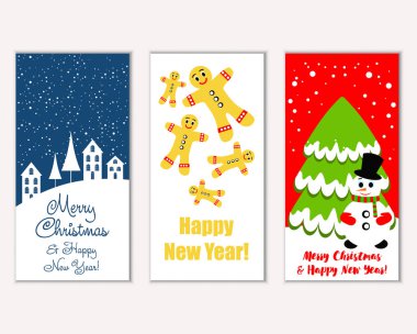 Mutlu Noeller ve mutlu yeni yıl tebrik kartları   