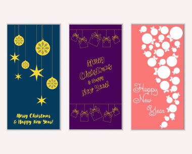 Mutlu Noeller ve mutlu yeni yıl tebrik kartları   